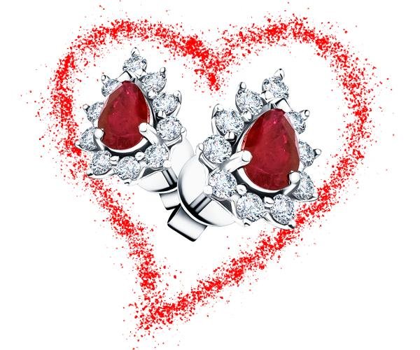 Cluster Earrings for Valentines | All Diamond