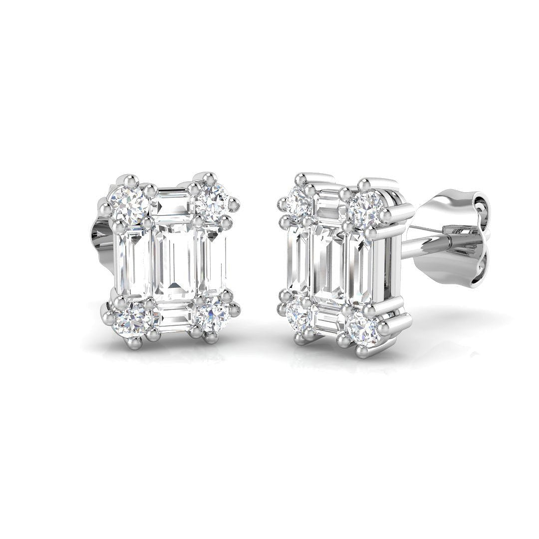 Diamond Baguette Earrings - All Diamond