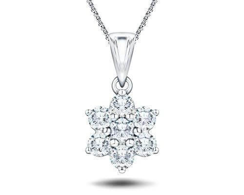 Diamond Cluster Necklaces & Pendants | All Diamond