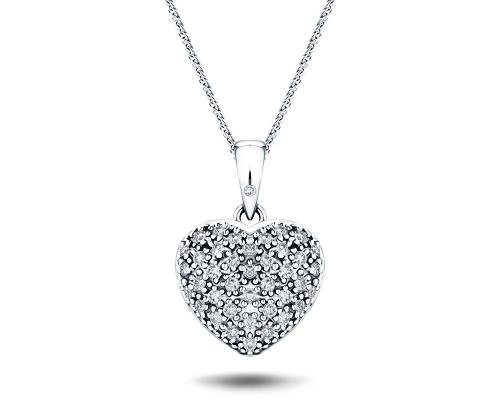 Diamond Heart Necklaces & Pendants | All Diamond
