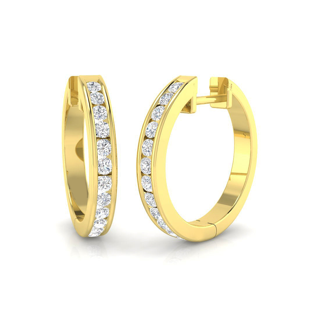 Pandora Infinite 14k White Gold Labgrown Diamond Hoop Earrings  Pandora UK