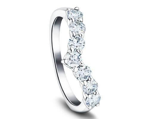 Diamond Set Platinum Double Wishbone Dress Ring — Form Bespoke Jewellers