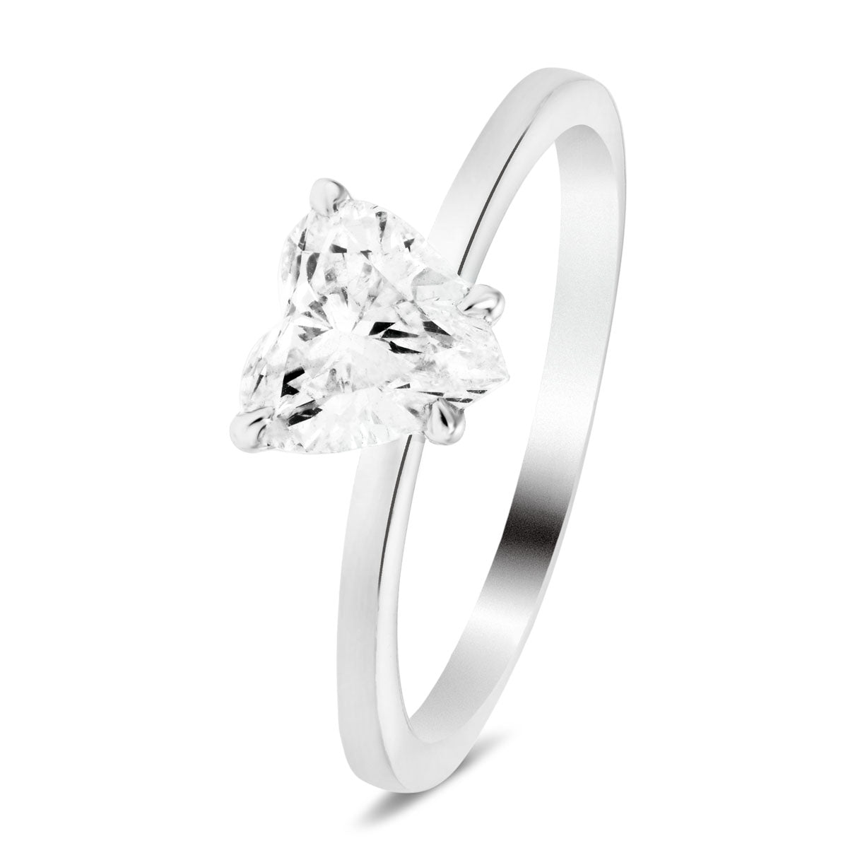 Heart Shape Diamond Engagement Rings | All Diamond