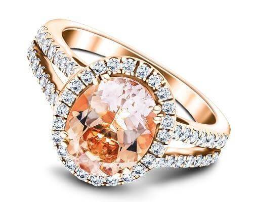 Morganite & Diamond Rings | All Diamond