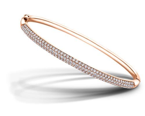 Rose Gold Diamond Bangles | All Diamond