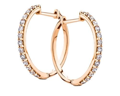 Rose Gold Diamond & Gemstone Earrings | All Diamond