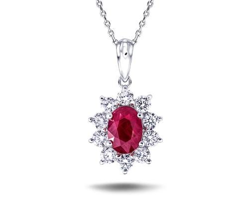 Ruby Diamond Necklaces & Pendants | All Diamond