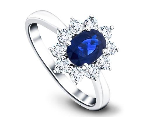 Sapphire & Diamond Rings | All Diamond