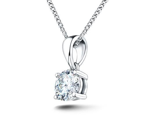Solitaire Diamond Necklaces & Pendants | All Diamond