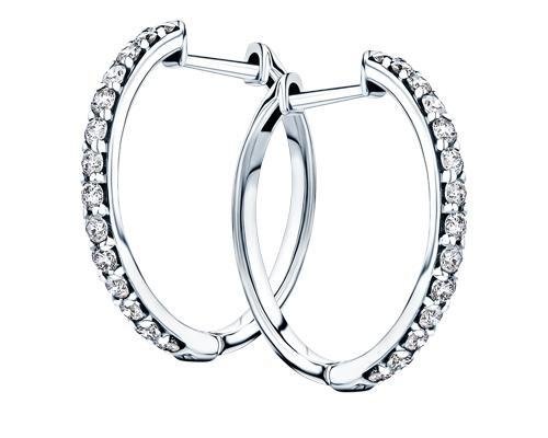 White Gold Diamond & Gemstone Earrings | All Diamond