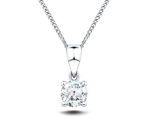 White Gold Diamond & Gemstone Necklaces | All Diamond