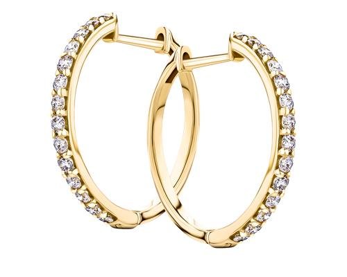 Yellow Gold Diamond & Gemstone Earrings | All Diamond
