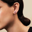 1.60ct Ruby & Diamond Oval Cluster Earrings 18k White Gold - All Diamond