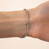 Rub Over Diamond Tennis Bracelet 2.00ct G/SI in 9k White Gold