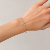 Round Diamond Chain Bracelet 0.40ct G/SI in 18k Yellow Gold