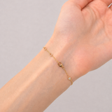 Round Diamond Chain Bracelet 0.40ct G/SI in 18k Yellow Gold