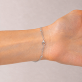 Diamond Double Chain Bracelet 0.25ct G/SI 18k White Gold