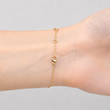 Clover Diamond Bracelet 0.15ct G/SI Quality in 18k Yellow Gold