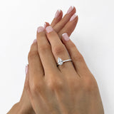 Certified Diamond Pear Solitaire Engagement Ring 1.50ct G/SI 18k White Gold - All Diamond
