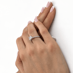Certified Diamond Princess Side Stone Engagement Ring 1.80ct E/VS 18k White Gold - All Diamond