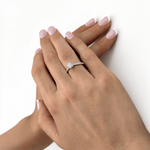 Certified Diamond Round Side Stone Engagement Ring 1.25ct G/SI 18k White Gold - All Diamond