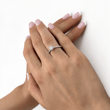 Certified Diamond Round Side Stone Engagement Ring 1.25ct G/SI 18k White Gold - All Diamond