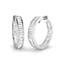 Channel Set Baguette Diamond Hoop Earrings 1.00ct G/SI 18k White Gold