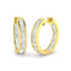 Channel Set Baguette Diamond Hoop Earrings 1.00ct G/SI 18k Yellow Gold