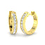 Channel Set Diamond Hoop Earrings 0.35ct G/SI 18k Yellow Gold 14.0mm