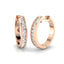 Channel Set Diamond Hoop Earrings 0.40ct G/SI 18k Rose Gold 17.0mm - All Diamond