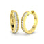 Channel Set Diamond Hoop Earrings 0.40ct G/SI 18k Yellow Gold 17.0mm