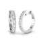 Channel Set Diamond Hoop Earrings 0.50ct G/SI 18k White Gold 20.0mm - All Diamond