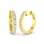 Channel Set Diamond Hoop Earrings 0.50ct G/SI 18k Yellow Gold 20.0mm