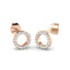 Circle of Life Diamond Earrings 0.15ct G/SI Quality 18k Rose Gold - All Diamond