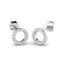 Circle of Life Diamond Earrings 0.15ct G/SI Quality 18k White Gold - All Diamond