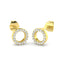 Circle of Life Diamond Earrings 0.15ct G/SI Quality 9k Yellow Gold