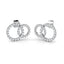 Circle of Life Diamond Earrings 0.30ct G/SI Quality 18k White Gold - All Diamond