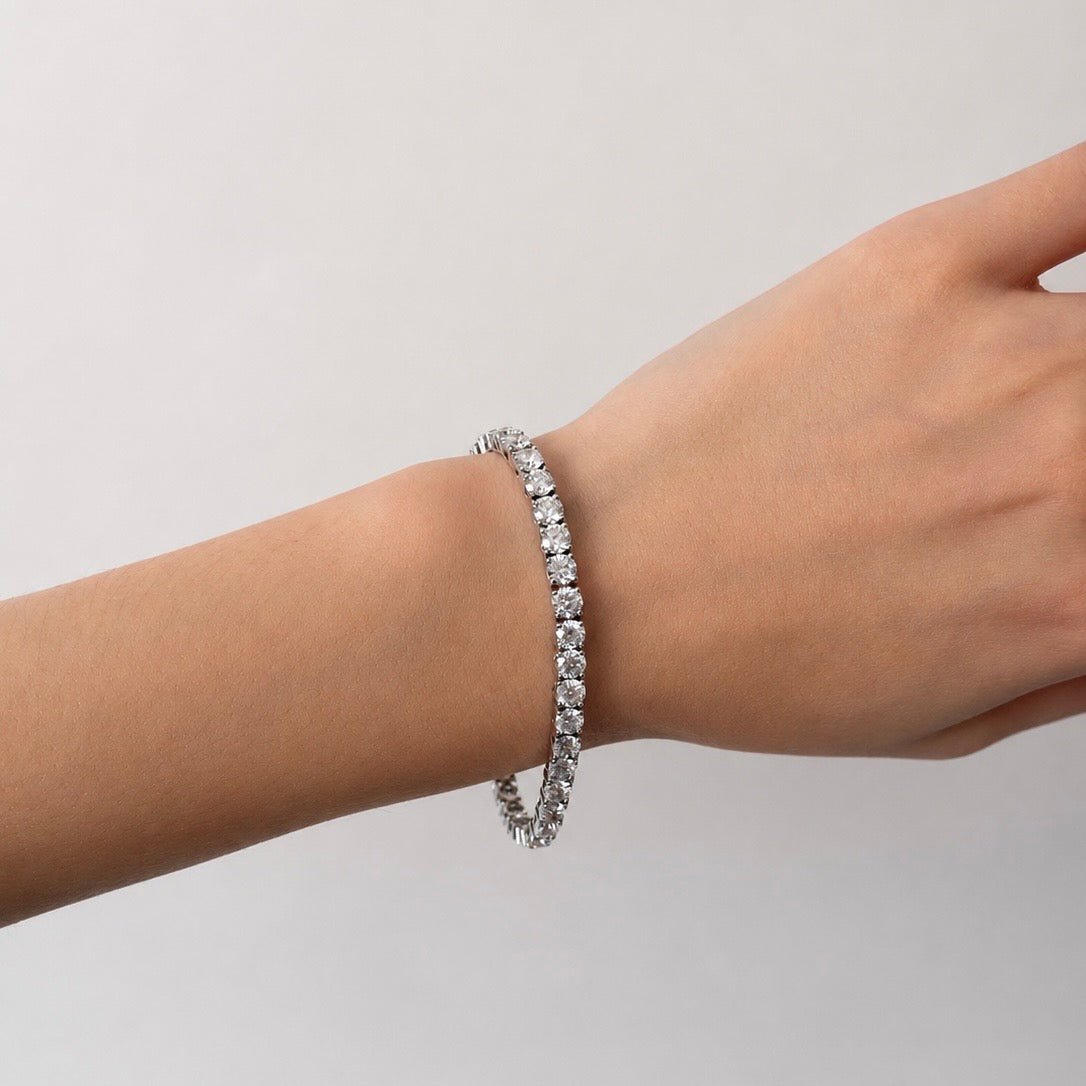 Classic Diamond Tennis Bracelet 15.00ct G/SI in 18k White Gold - All Diamond
