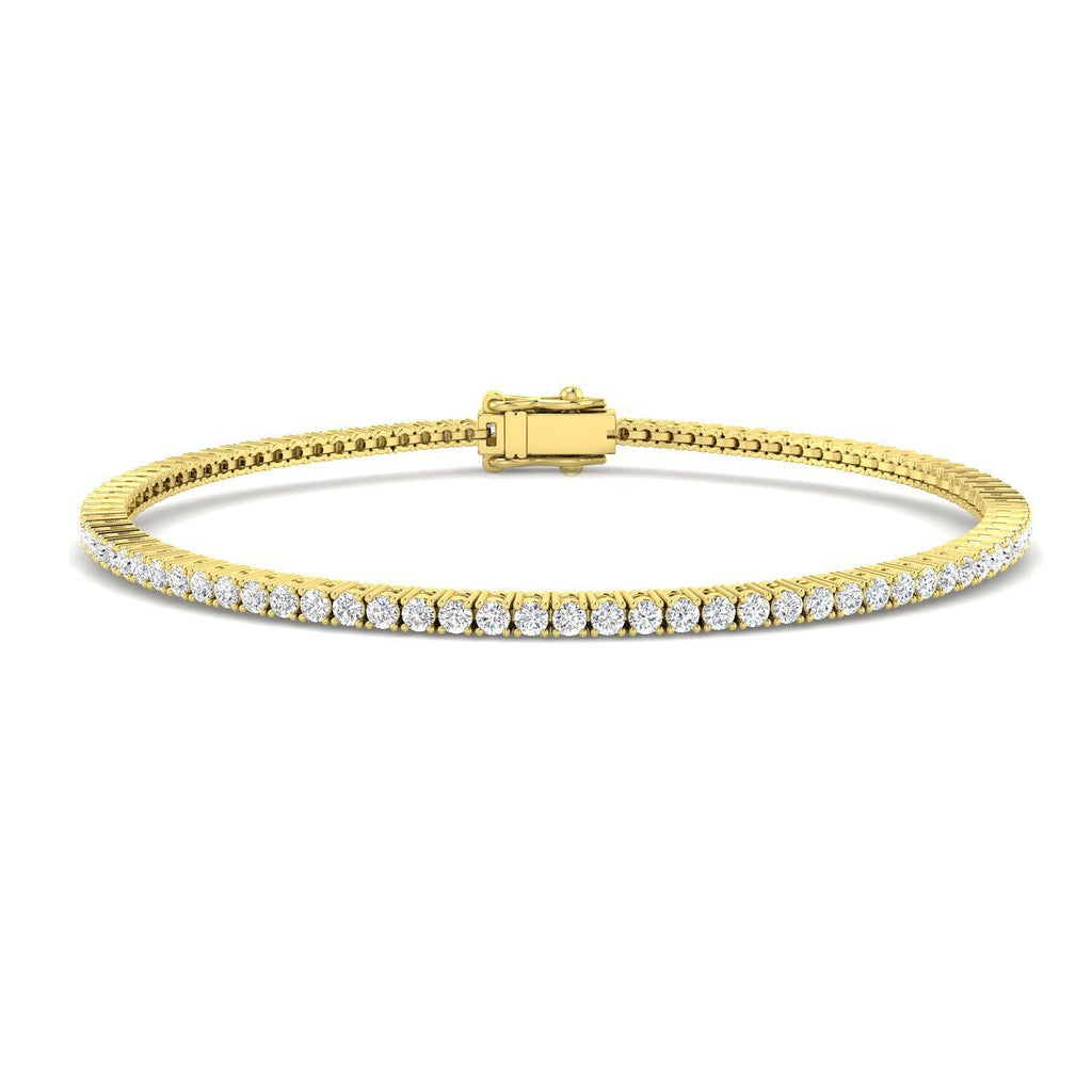 Classic Diamond Tennis Bracelet 1.50ct G/SI in 18k Yellow Gold - All Diamond