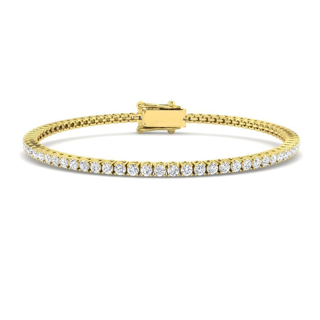 Classic Diamond Tennis Bracelet 2.00ct G/SI in 18k Yellow Gold - All Diamond