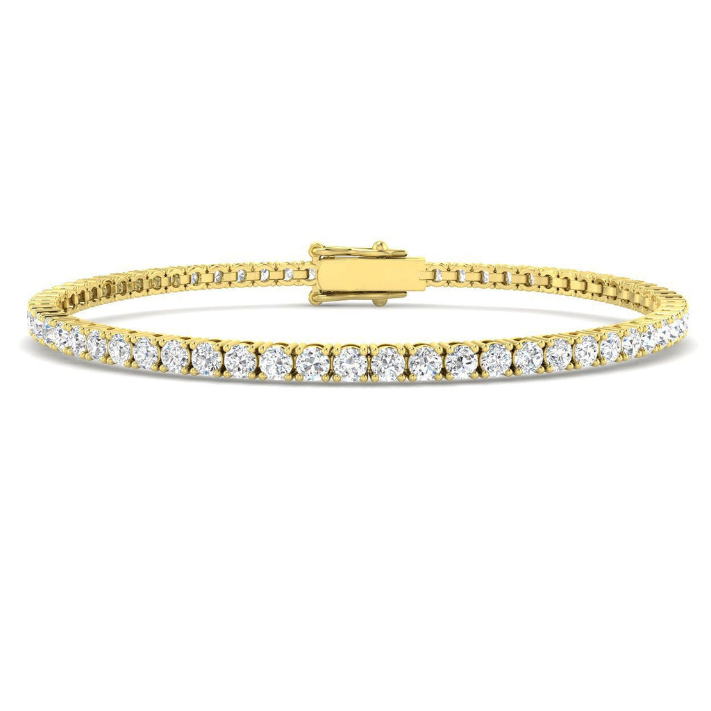 Classic Diamond Tennis Bracelet 4.00ct G/SI in 18k Yellow Gold - All Diamond