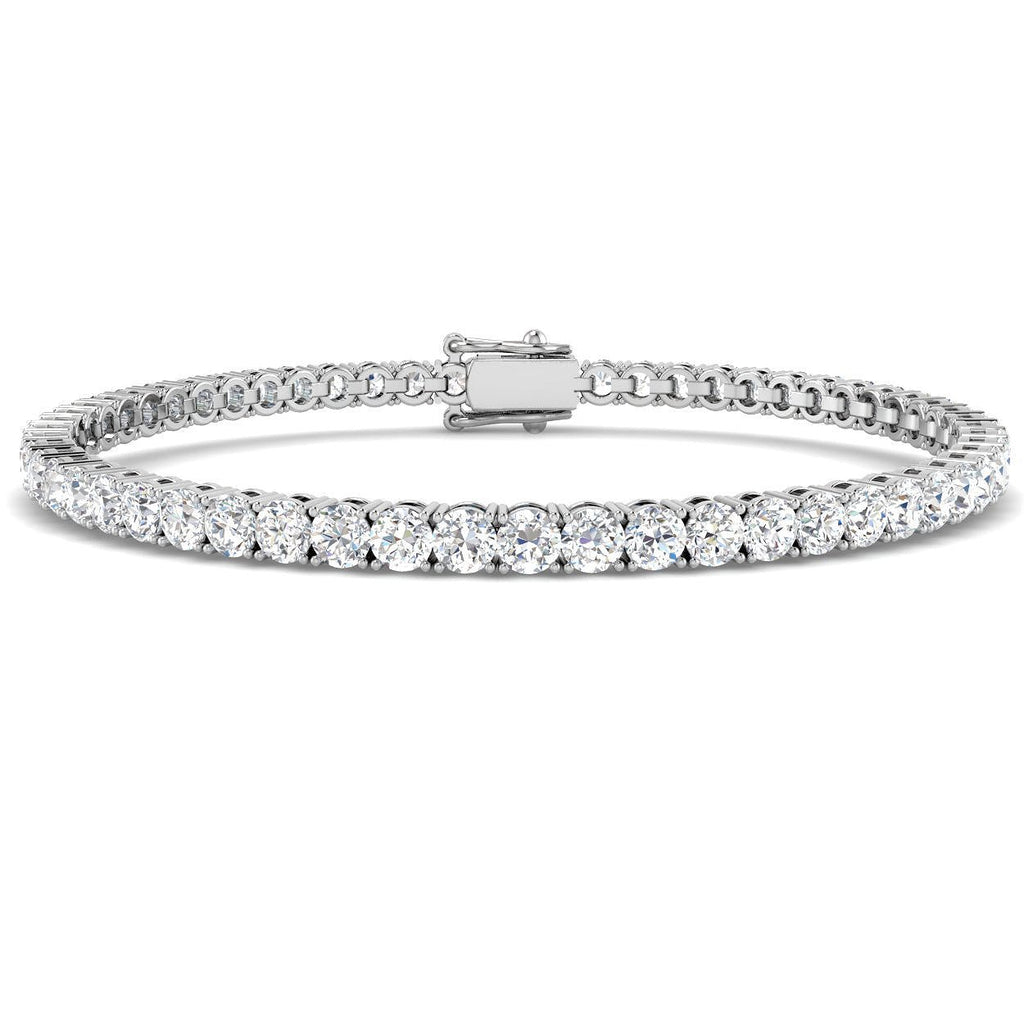 Classic Diamond Tennis Bracelet 7.00ct G/SI in 18k White Gold - All Diamond