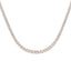 Classic Diamond Tennis Necklace 12.20ct G/SI Quality 18k Rose Gold - All Diamond