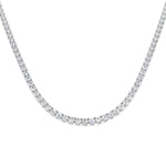 Classic Diamond Tennis Necklace 12.20ct G/SI Quality 18k White Gold - All Diamond