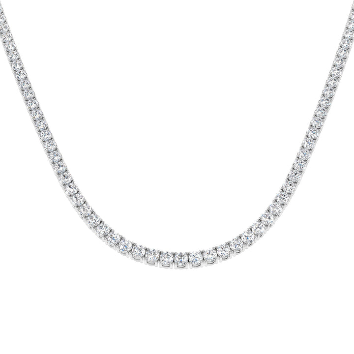 Classic Diamond Tennis Necklace 16.20ct G/SI Quality 18k White Gold