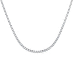 Classic Diamond Tennis Necklace 8.00ct G/SI Quality 18k White Gold - All Diamond