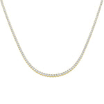Classic Diamond Tennis Necklace 8.50ct G/SI Quality 18k Yellow Gold - All Diamond