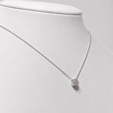 Classic Rub Over Diamond Solitaire Pendant 0.75ct G/SI 18k White Gold - All Diamond