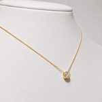 Classic Rub Over Diamond Solitaire Pendant 0.75ct G/SI 18k Yellow Gold - All Diamond