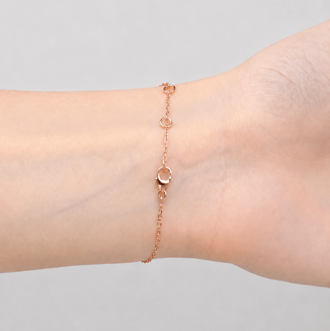 Clover Diamond Bracelet 0.15ct G/SI Quality in 18k Rose Gold - All Diamond